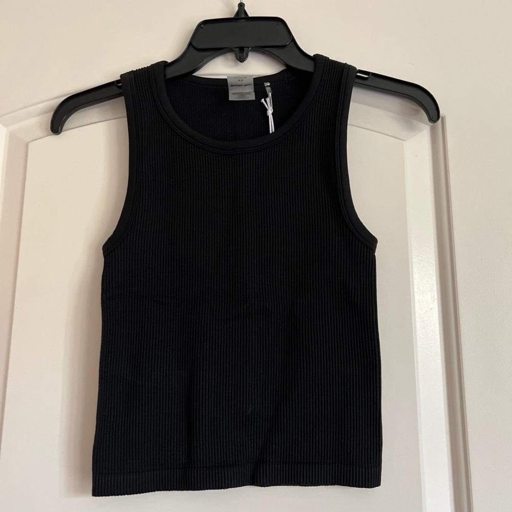 Aritzia Black Ribbed Tank Top